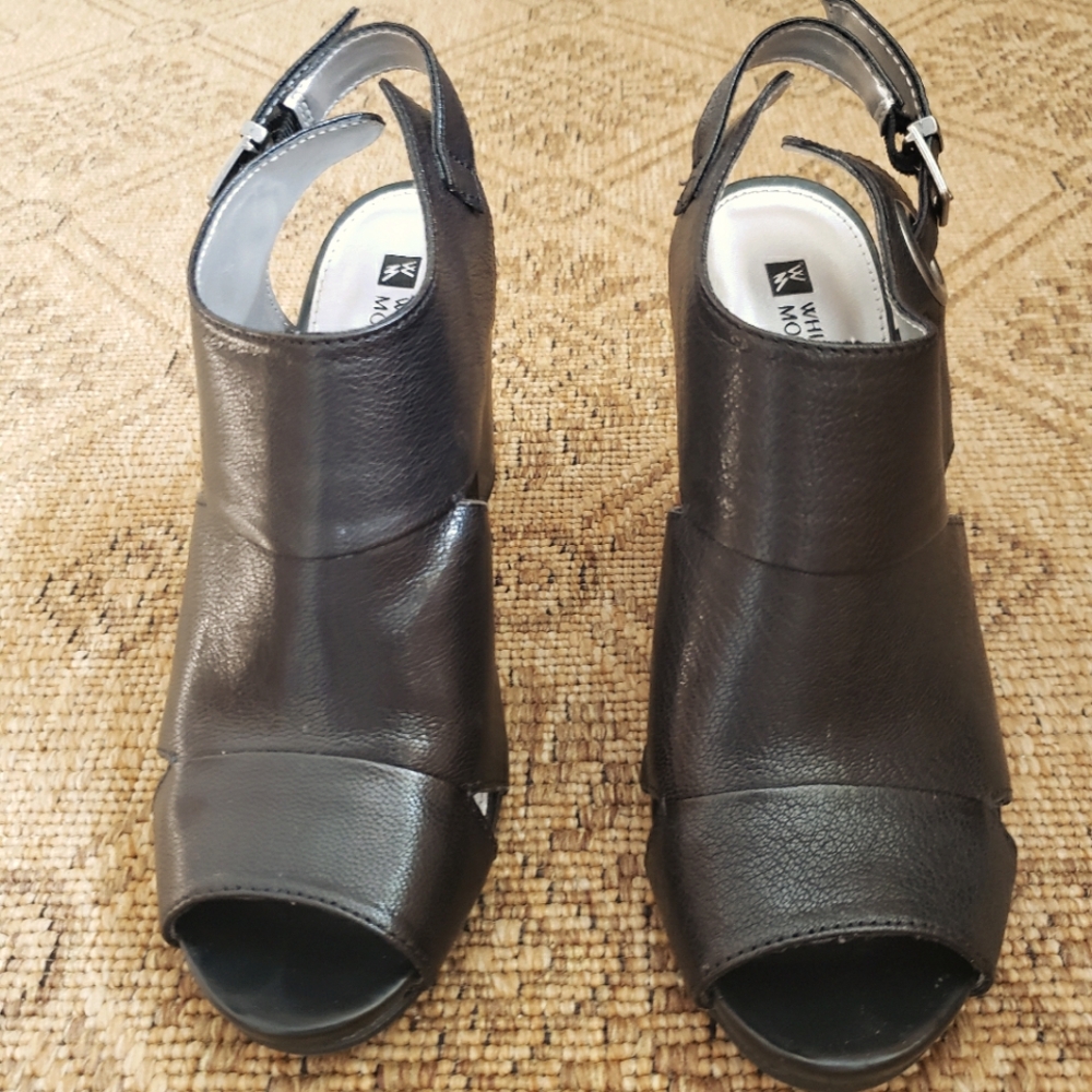 White Mountain 3 inch heal open toe woman's shoes